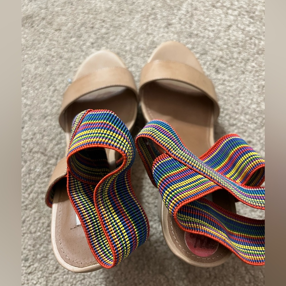 Nude Steve Madden wedge heels. 7 1/2 - Picture 2 of 5